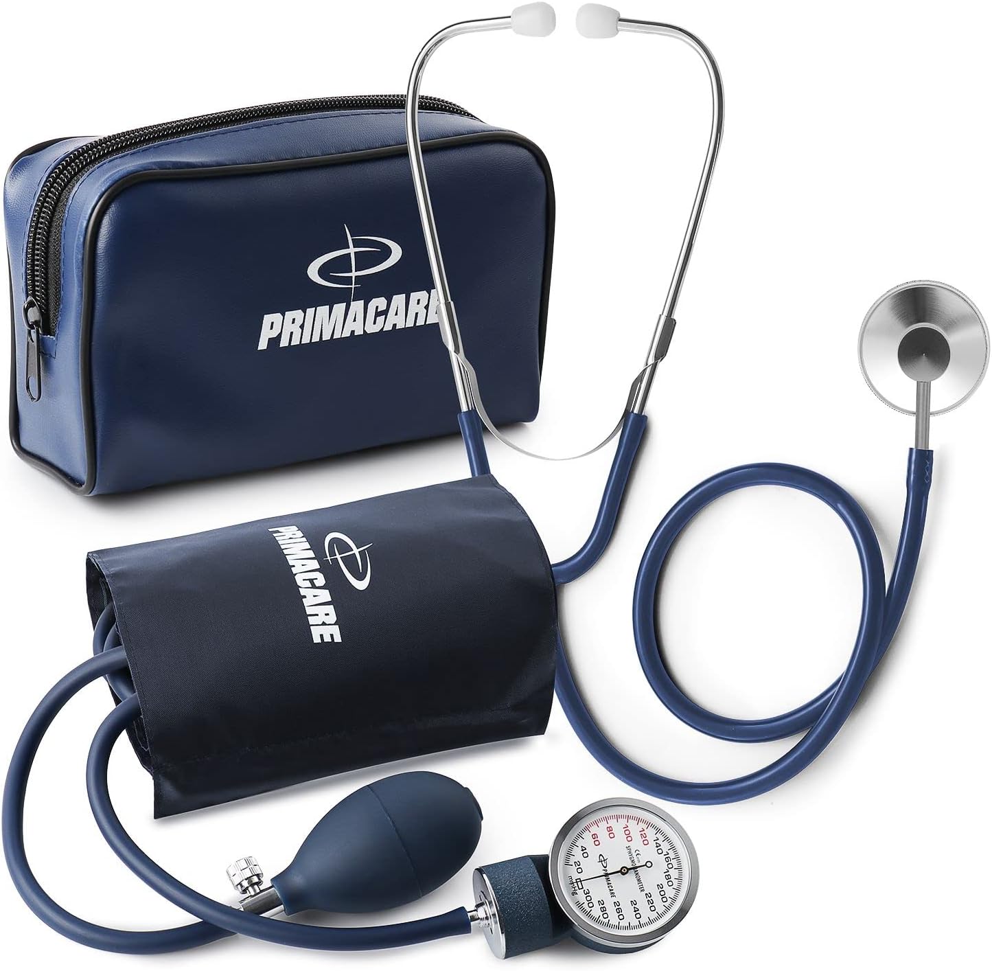 Primacare DS-9197-BL Classic Series Adult Blood Pressure Kit, With Stehoscope Blue