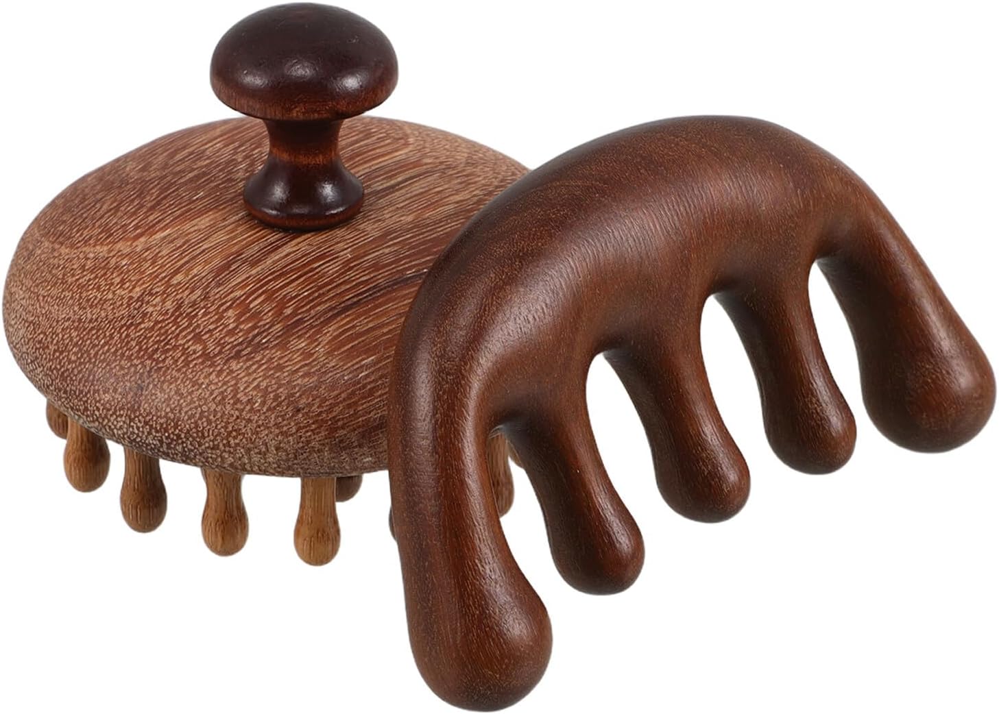 Wooden Scalp Massager Comb 2pcs Wide Tooth Handheld Hair Brush for Scalp Cleaning and Relaxation Daily Grooming Tool