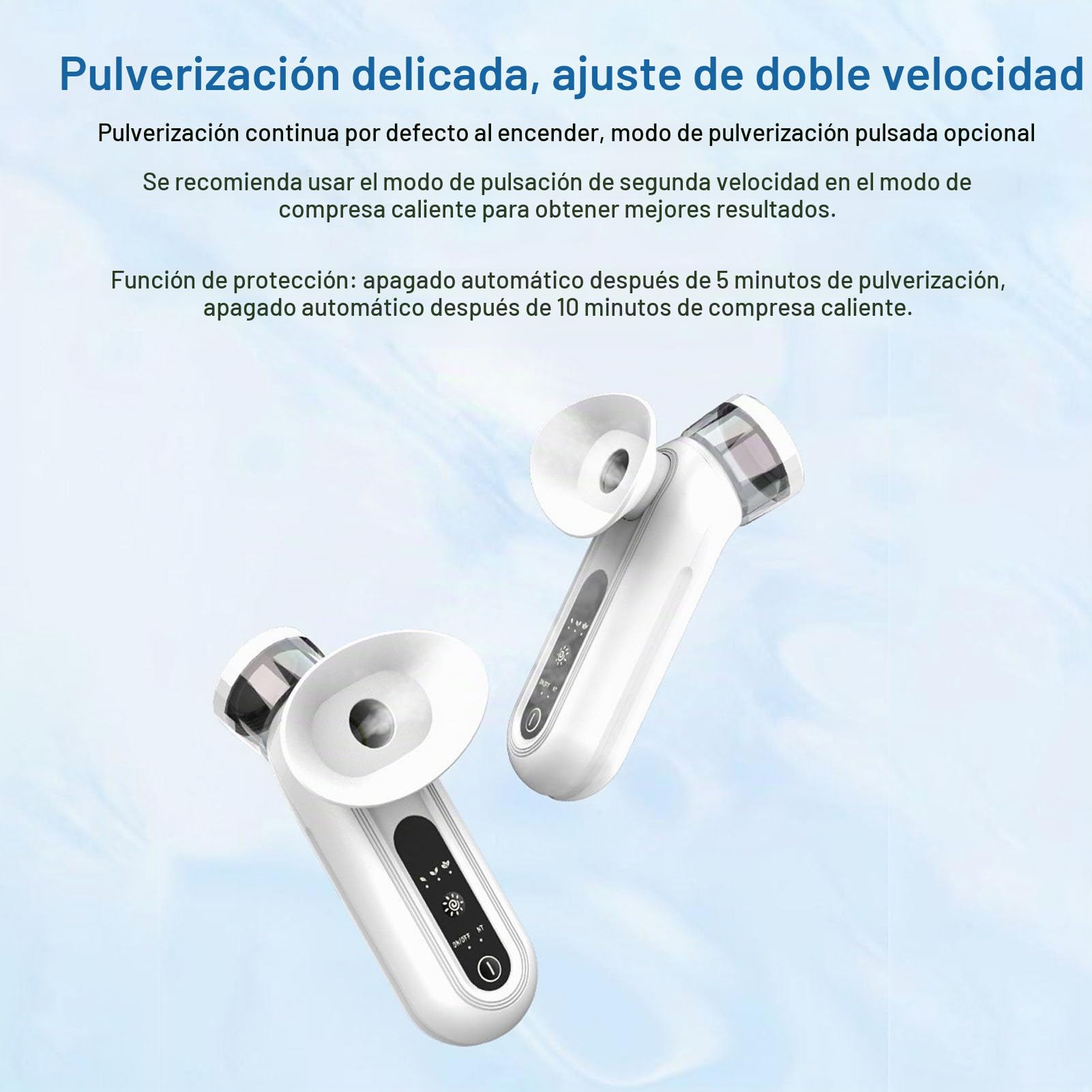 Nano Mist Sprayer, Nano Eye Mist Sprayer Dispositivo de Vapor para Ojos Secos y Cara Compresa Cálida Recargable Alivio de Niebla Facial Ojos Secos Niebla Facial