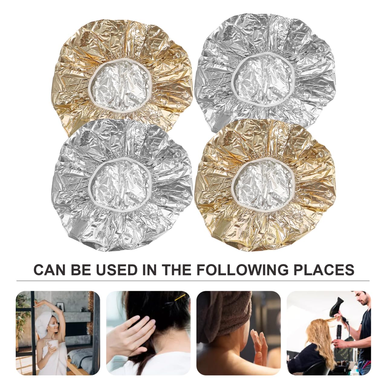 4pcs Tinfoil Hair Caps for Coloring and Deep Conditioning image 5
