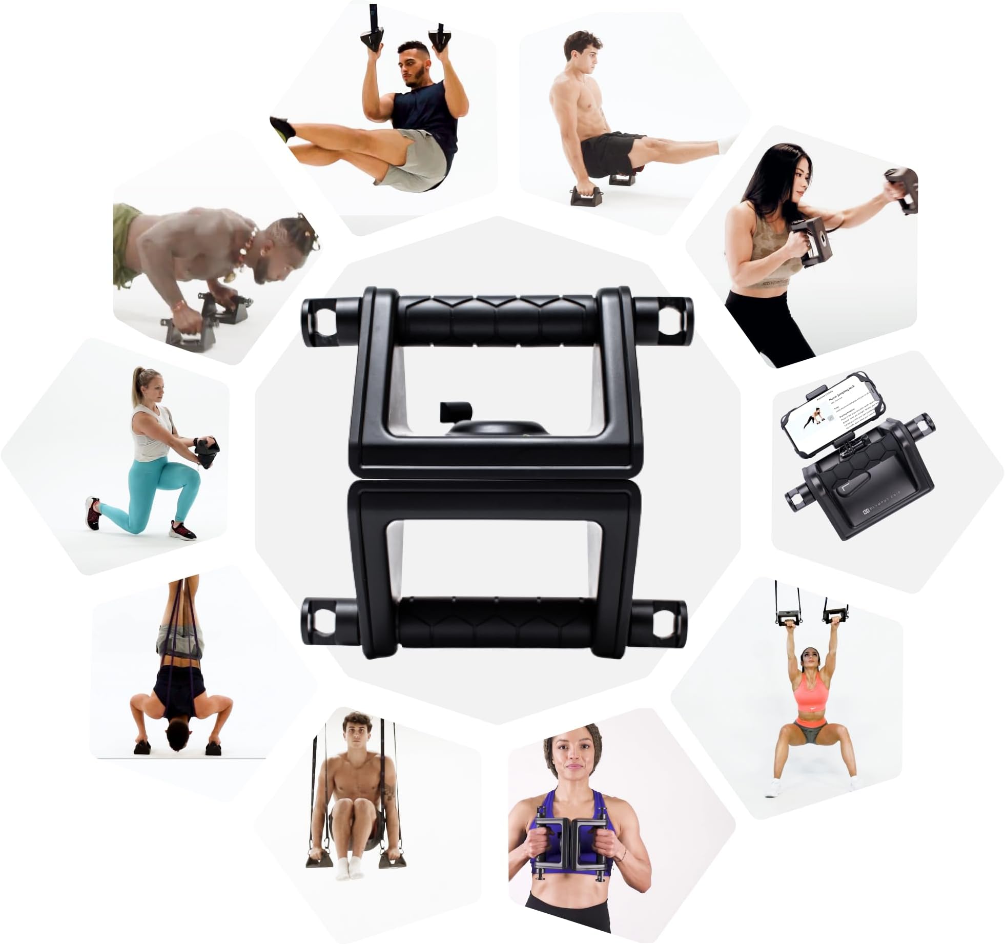 Olympus Grip by Fitnix - Total Body Fitness, Trainer App & Resistance System for in-Home, Outdoor Workouts, or Traveling