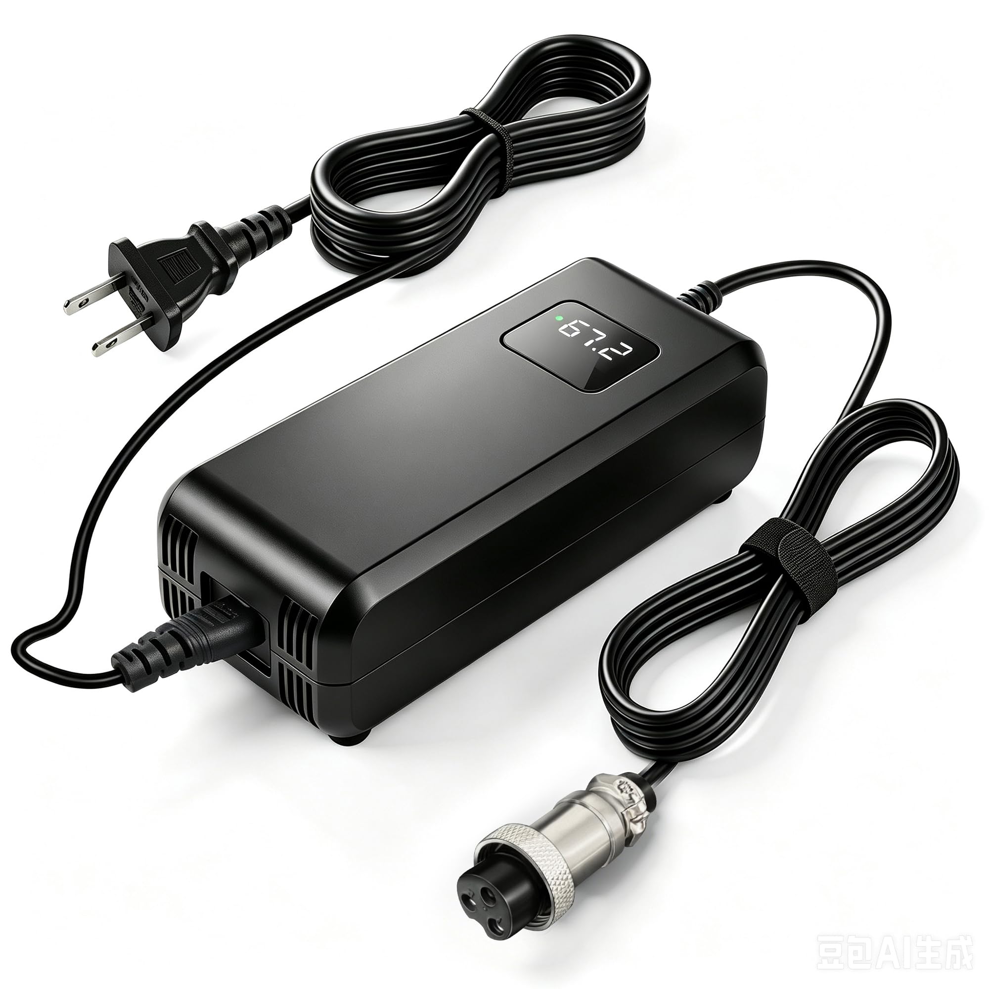 YZPOWER 67.2V 3A Charger for 60v Lithium Battery 3 Prong gx16-3 Connector