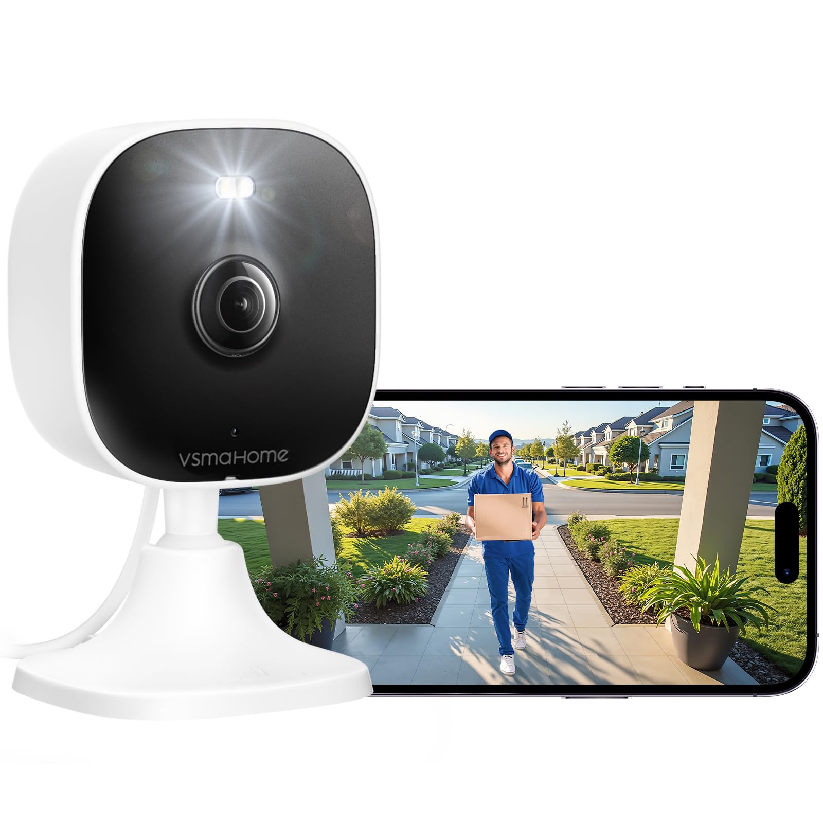 Kamera 4 MP do bezpieczeństwa w domu, z audio i wideo, zewnętrzna kamera monitorująca do użytku w pomieszczeniach, kamery 2,4 GHz / 5 GHz do domu/zwierząt domowych, niemowląt, kompatybilna z