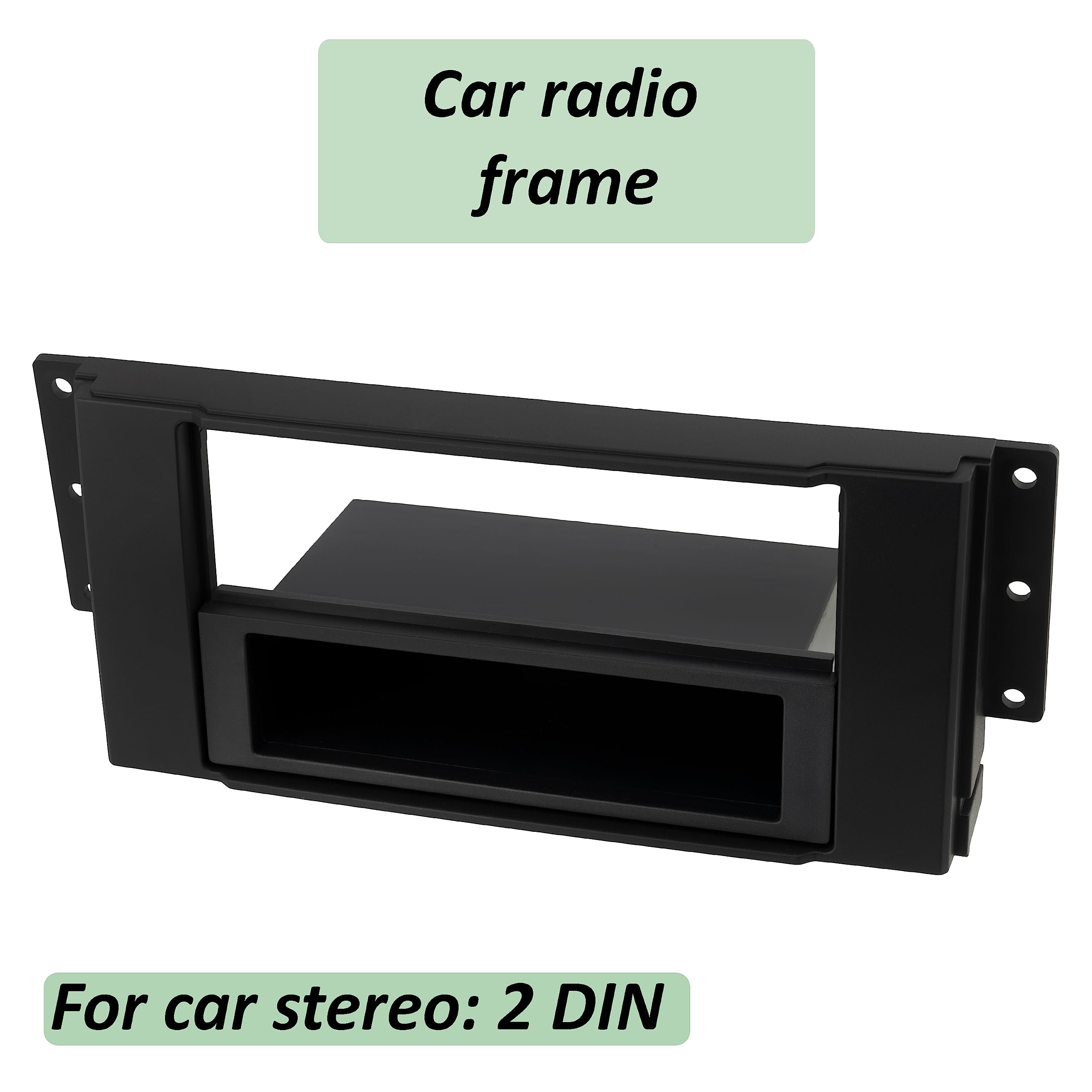 AERZETIX - C40972 - Mascherina telaio adattatore 2 DIN per autoradio - in plastica - compatibile con Land Rover Discovery 2005+, Land Rover Freelander 2007+, Land Rover Sport 2005+