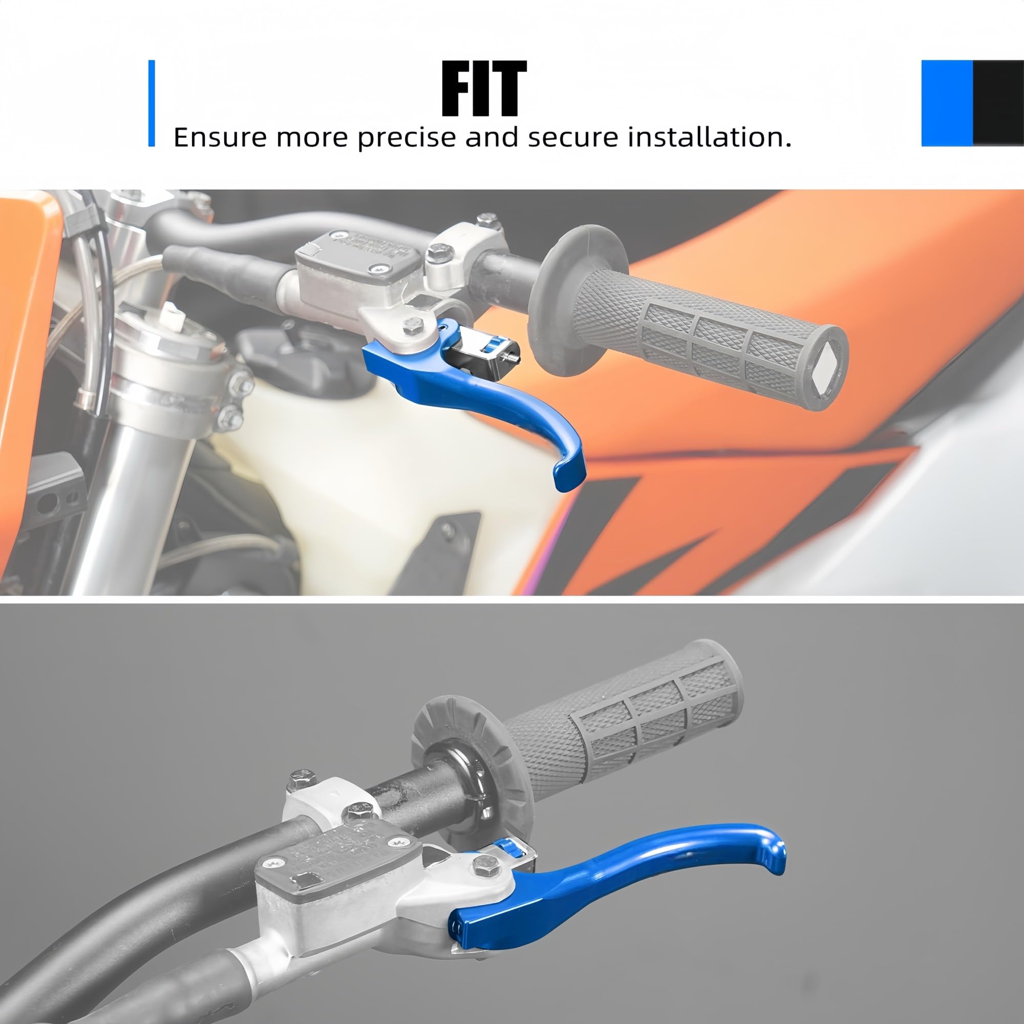 Motorrad-Kupplungshebel CNC-gefräster kurzer Kupplungshebel für Husqvarna TE 300, 250, 150, FE 501, 450, 350, FX, FC 125 (2022–2025)(Blau)