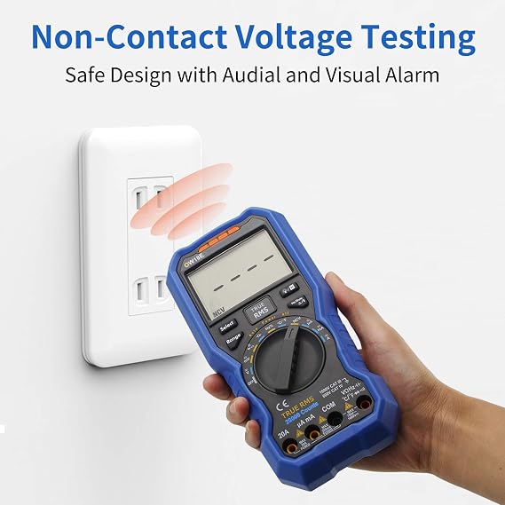 OWON OW18E Bluetooth Digital Multimeter 20000 Counts Ohmmeter Auto-ranging Tester, Voltmeter with Backlight LCD Test Leads,Portable Multi Testers Measures Current Resistance,T-Rms NCV Data Logger