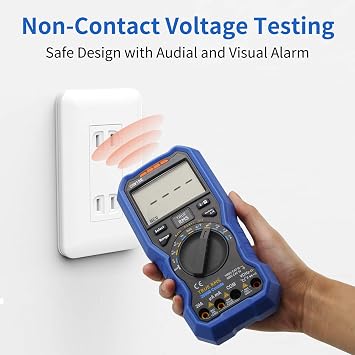 OWON OW18E Bluetooth Digital Multimeter 20000 Counts Ohmmeter Auto-ranging Tester, Voltmeter with Backlight LCD Test Leads,Portable Multi Testers Measures Current Resistance,T-Rms NCV Data Logger
