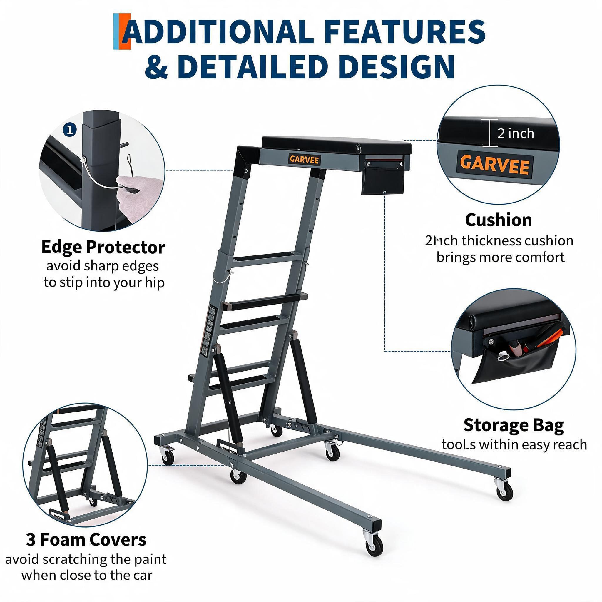 Amazon.com: Garvee Automotive Top Side Creeper, 400 LBS, Dark Gray