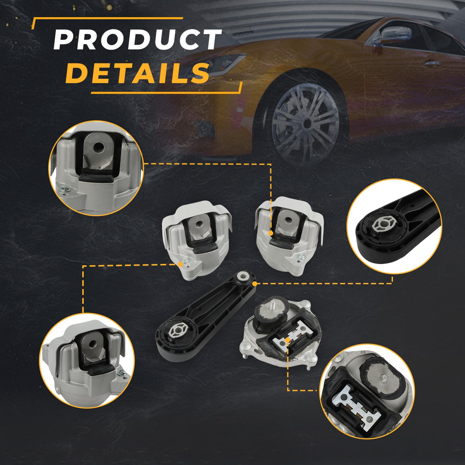 Amazon.co.jp: Noptul エンジンマウントセット 4個セット ポルシェ