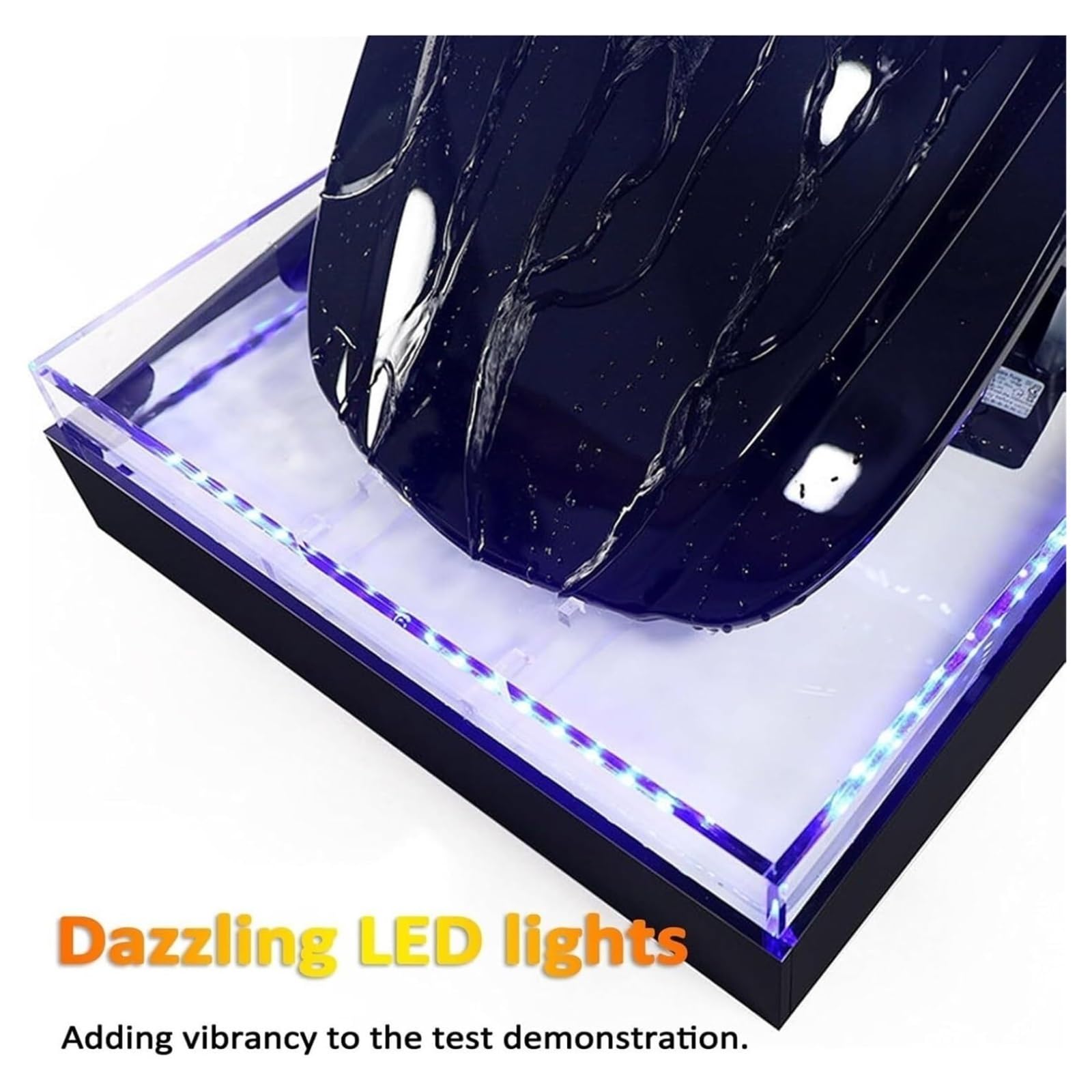Macchina for test idrofobico, tester for idrofobicità dei finestrini dell'auto con modello di pompa e cappuccio, luce a LED, presa d'acqua in acciaio inossidabile(F)