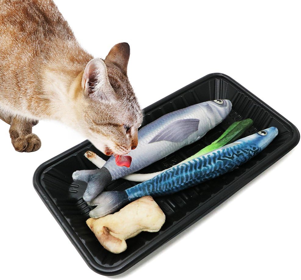 Bascolor Cat Toys Interactive Catnip Emulational Fish Toy for Cats Kitten