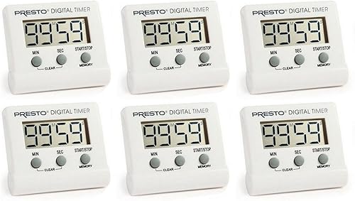 Presto Temporizador digital electrónico 04213, paquete de 6