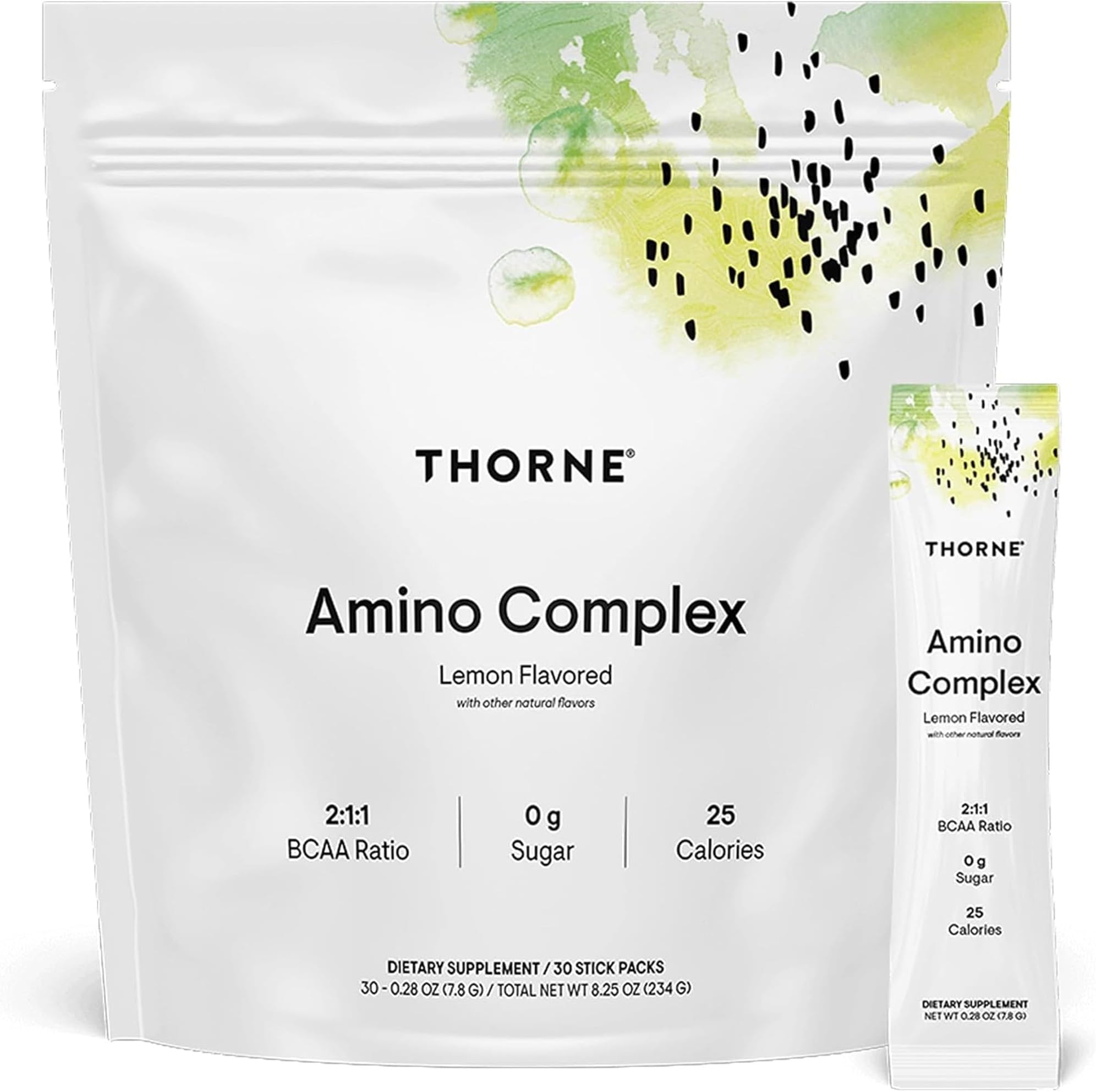 THORNE Amino Complex - Clinically-Validated EAA and BCAA Powder for Pre or Post-Workout - Promotes Lean Muscle Mass & Exercise Recovery* - Lemon - NSF Certified for Sport - Dairy-Free - 30 Servings