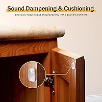 Vista 3 de 192 piezas de parachoques para puerta de armario, 1/2 pulgada de diámetro, autoadhesivos, transparentes, para armarios de cocina, tablas de cortar