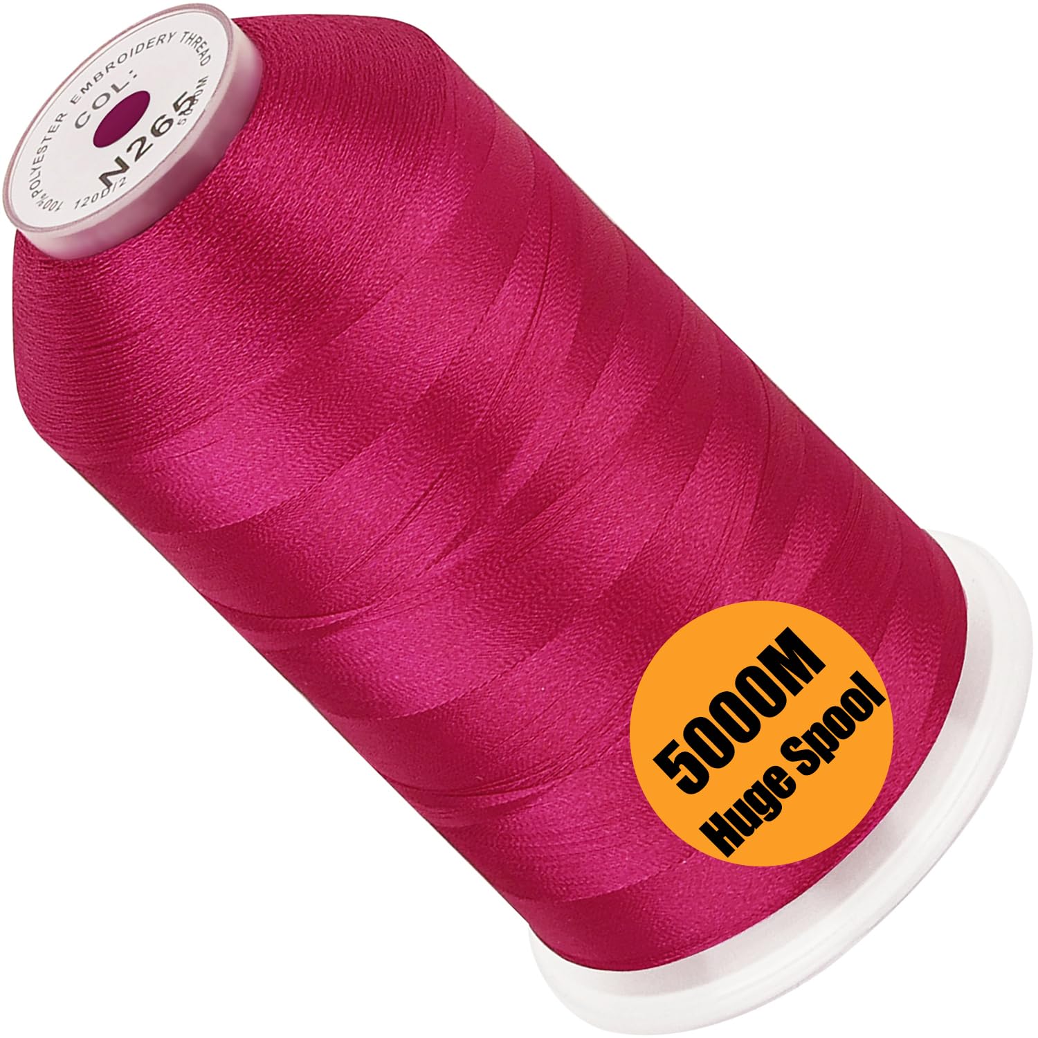 New brothread 5000M Huge Spool Embroidery Thread -Crimson Fits Janome Color