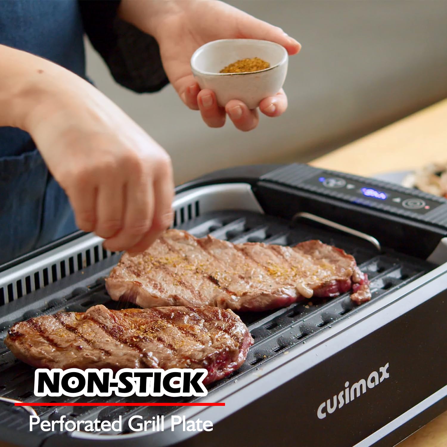 Sartén perforada antiadherente, placa de parrilla superior de estufa, placa de parrilla de aluminio fundido para parrillas eléctricas de interiores/barbacoa al aire libre, apta para 3