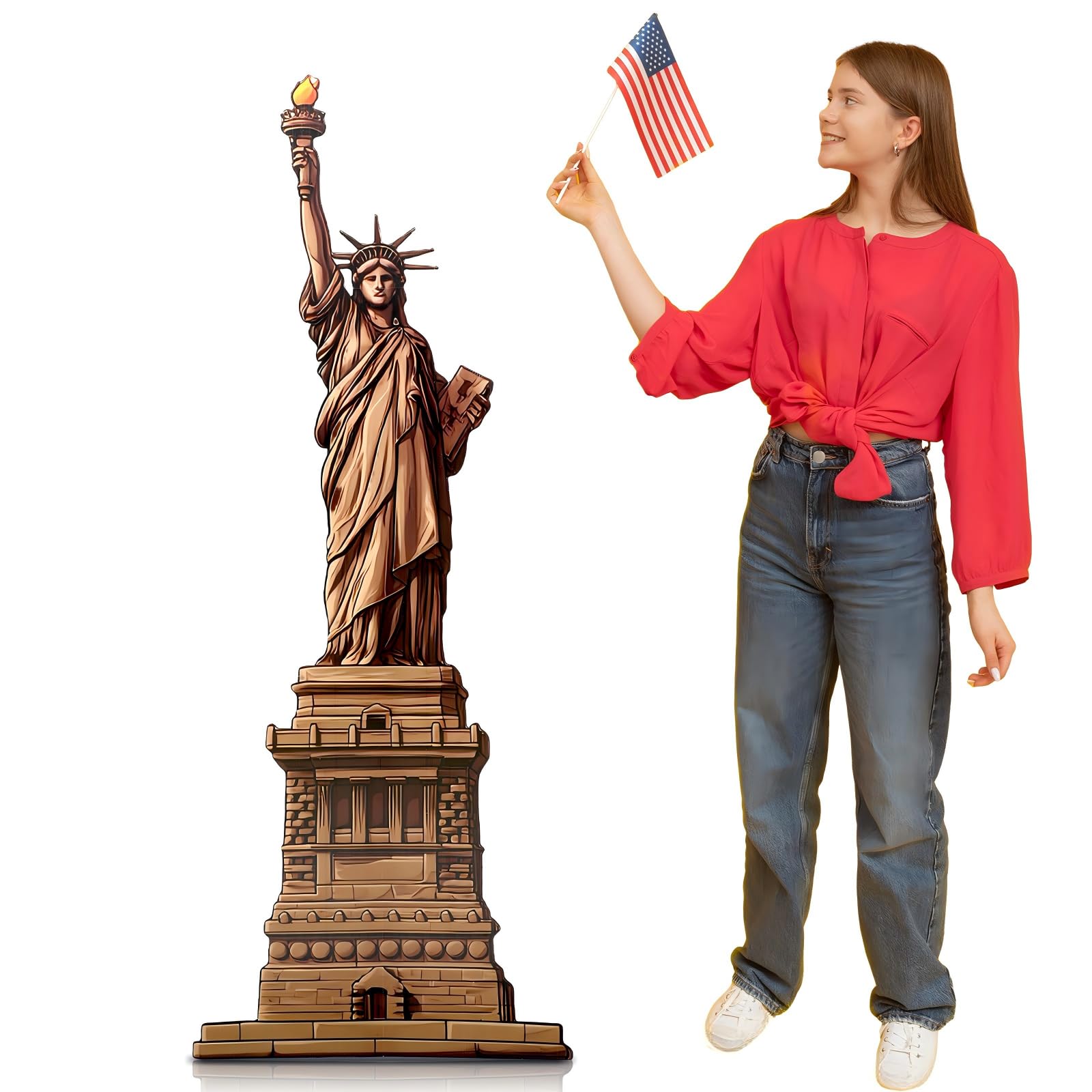 コロナ応援企画、LIBERTY背景ボード¥9000→¥8000 Amazon.com: Colingmill 5' H Statue of Liberty Cardboard Stand up