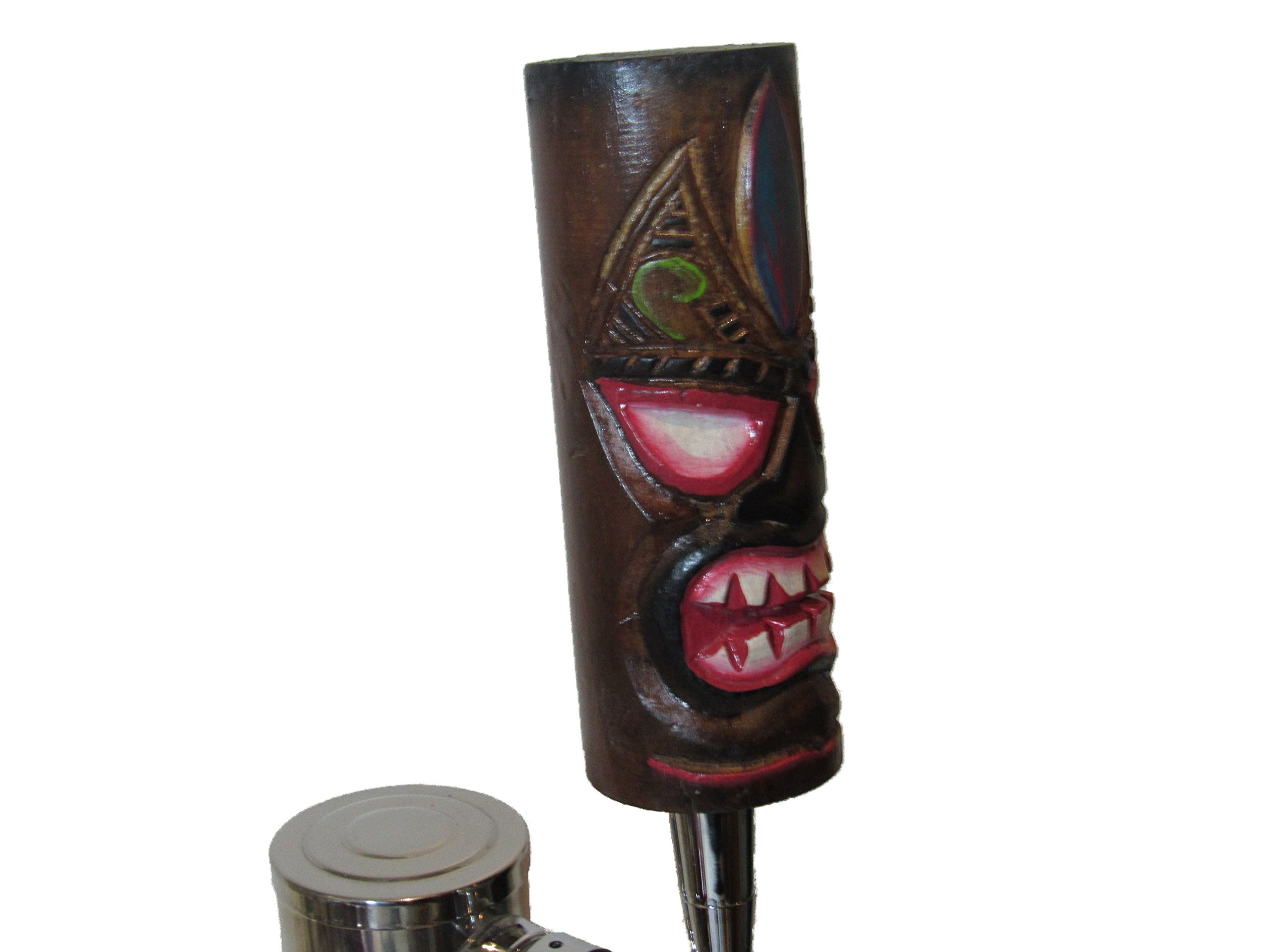 Kool Collectibles Hand Carved Wooden Tiki Beer Tap Handle Sports Bar Kegerator Breweriana Totem