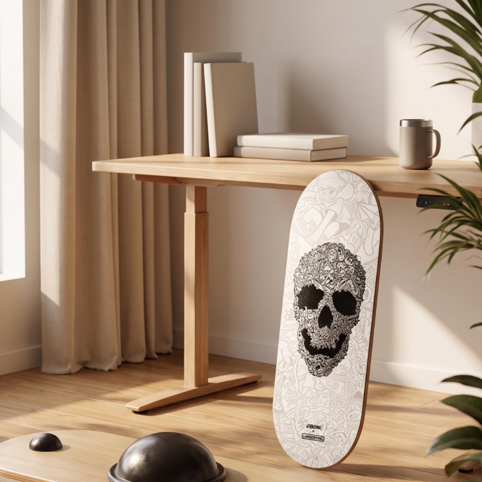 Balance Board Stabile Attrezzo Sportivo | Robusta, Balance Board con Rullo, Antiscivolo, per Allenamento a Casa, Surfisti