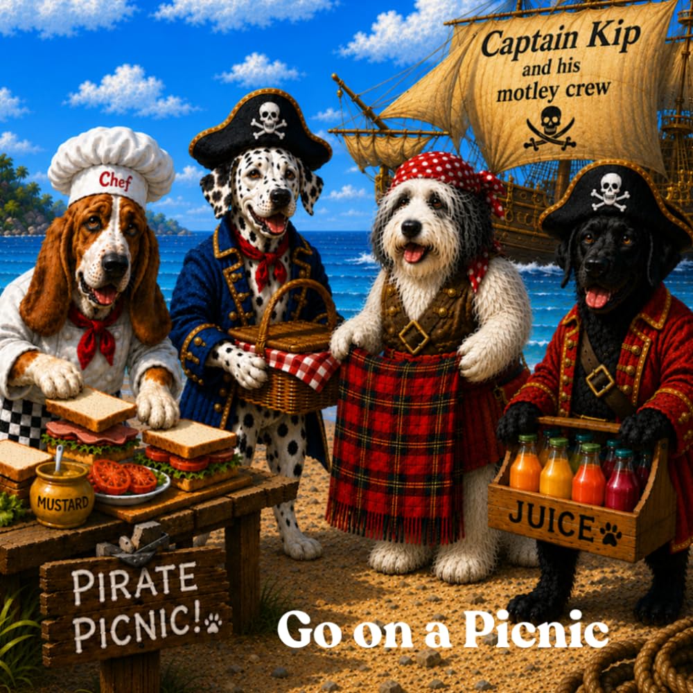 Captain Kip and his motley crew Go on a Picnic
