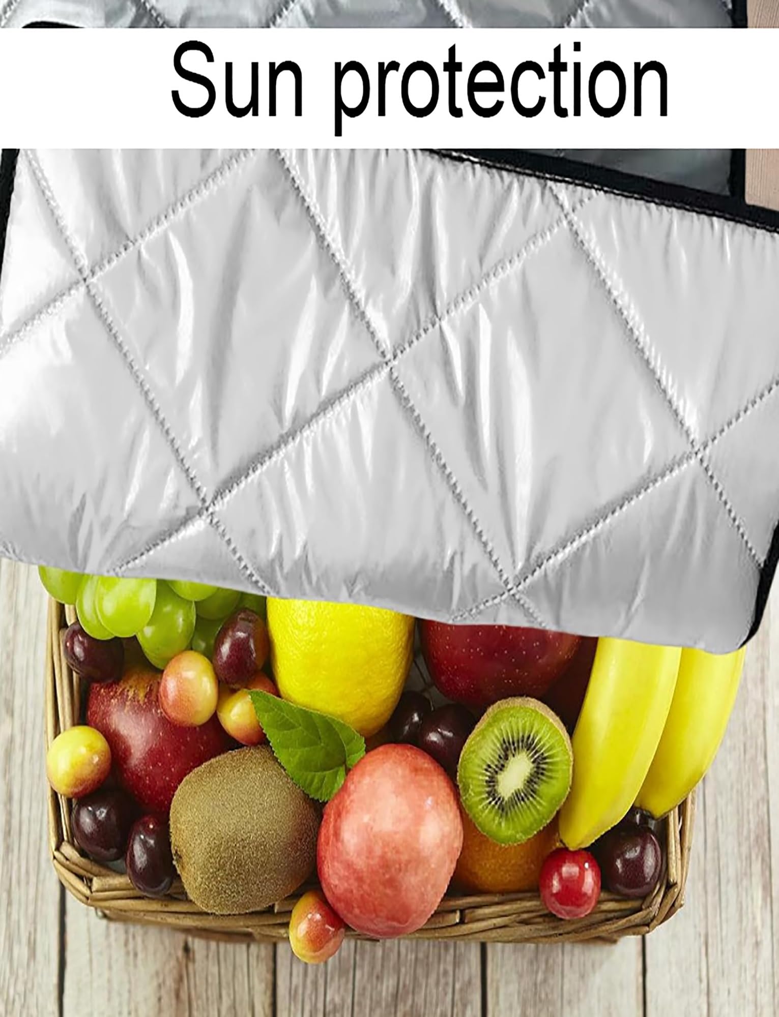 Protector solar for refrigerador, funda for congelador, tela aislante for armarios frigoríficos y vitrinas (azul, 60 x 145 cm/23,6 57,1 pulgadas)(Silver,90x145 cm/35.4x57.1in)