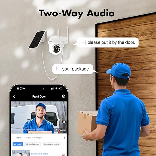 Miniatura 3 de Cámaras de seguridad inalámbricas para exteriores, kit de 4 cámaras, cámaras de visión nocturna a color 2K para seguridad del hogar, giro e