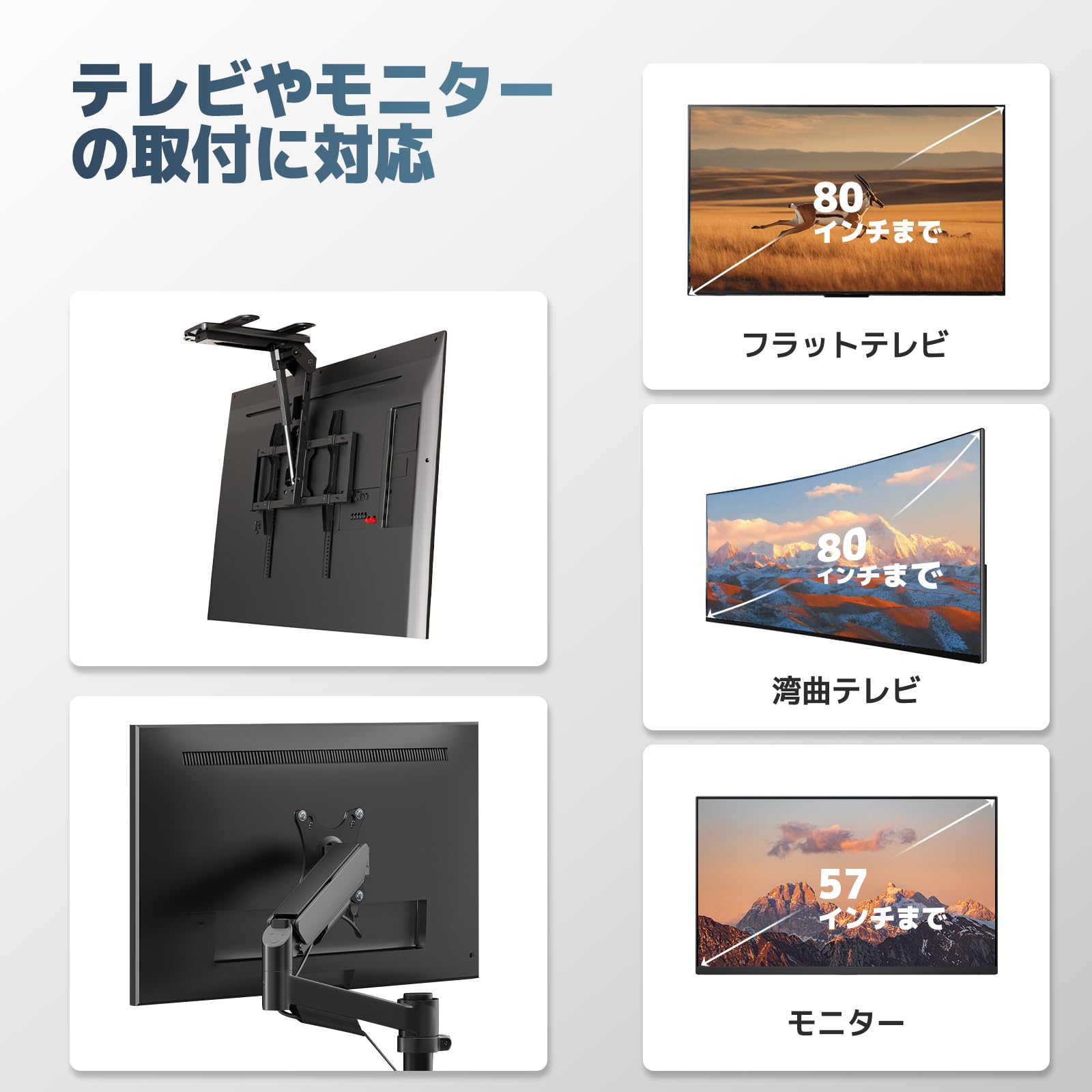 テレビ取り付けネジセット　テレビ壁掛け金具とモニタースタンド Amazon | テレビ壁掛けネジセット M4 M5 M6 M8 VESA対応 TV・モニター