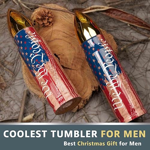 Miniatura 6 de Vaso con la bandera estadounidense, regalos para el Día del Padre de parte de hija, hijo, esposa, vaso de café de 17 onzas, regalo del Día de la