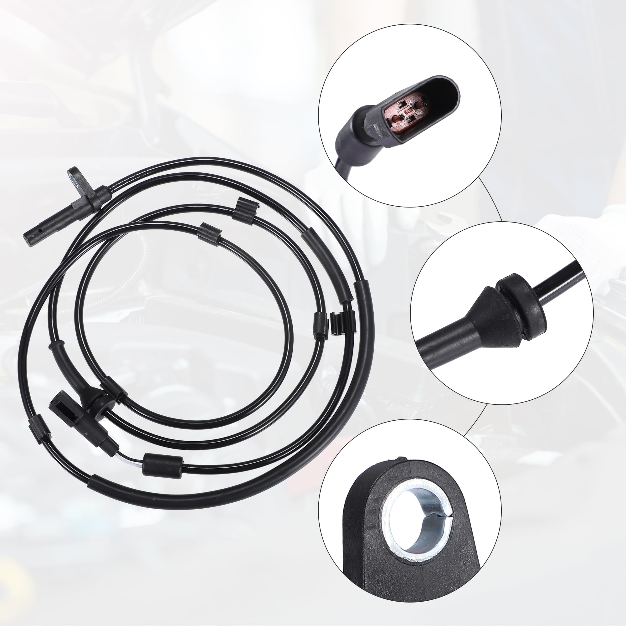 A ABSOPRO Posteriore Destra ABS Sensore Adatto per Ford Transit MK7-1 pezzo Nero