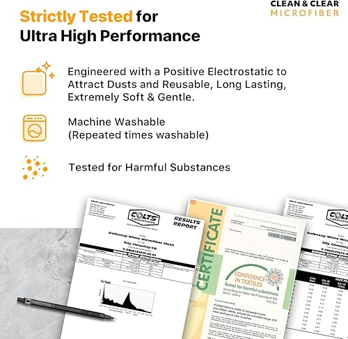 Miniatura 3 de Paquete de 2 paños de limpieza de microfibra de alta calidad (mejor para lentes de cámara, gafas, pantallas y todos los lentes), paño de microfibra