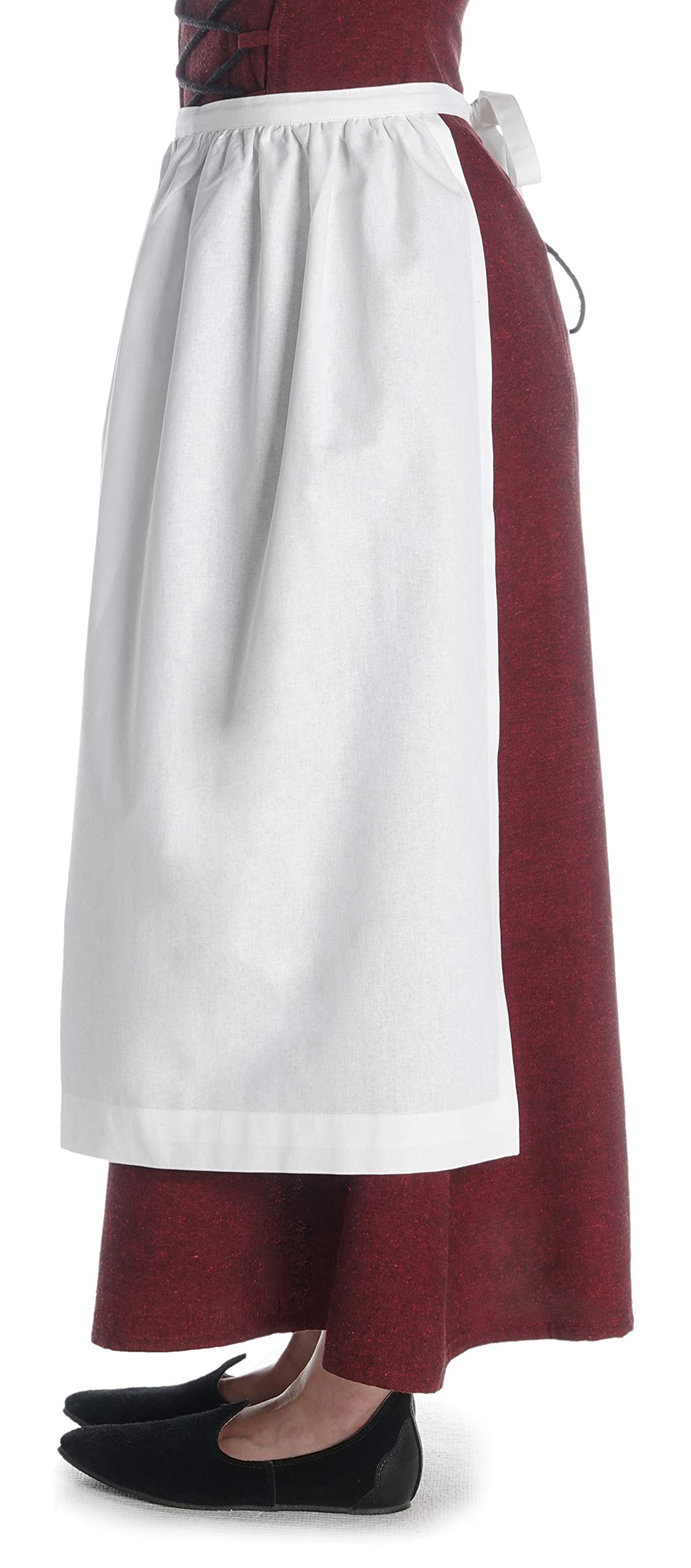 HEMAD Medieval Apron Repanse - Cotton - Brown, Red, Green, Beige, White - One Size - White - Image 2