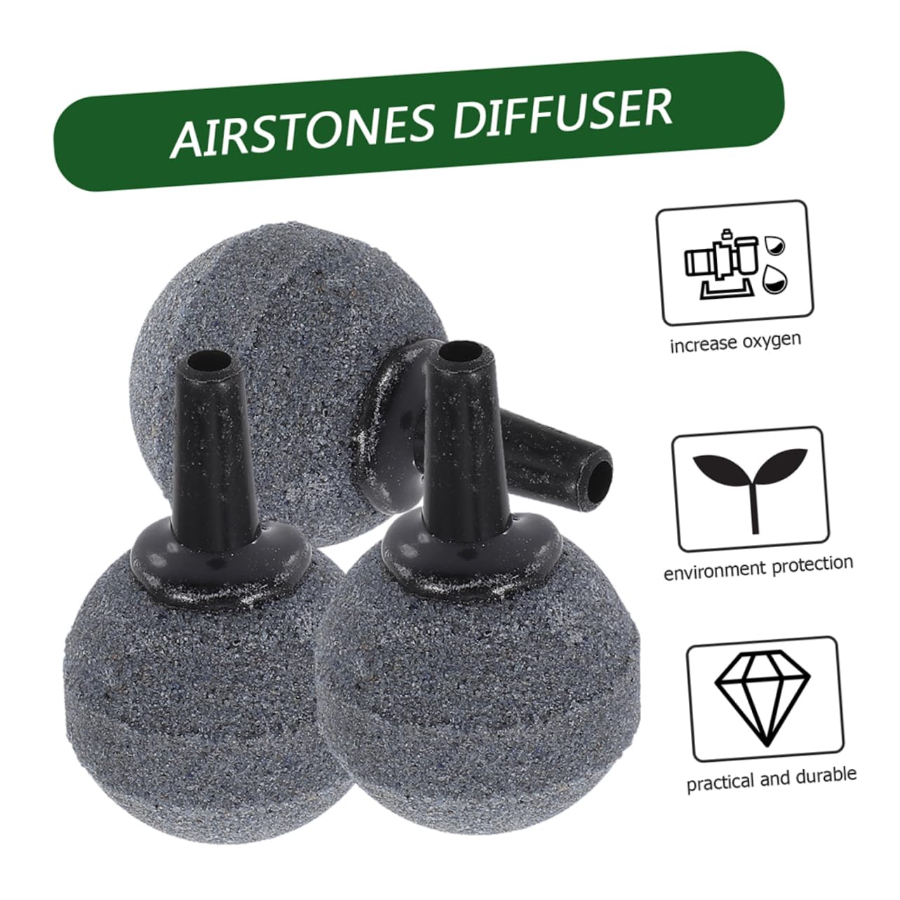 Difusor De Burbujas De Piedra De Adecuado para Acuarios De Agua Dulce y Salada 50 Unidades