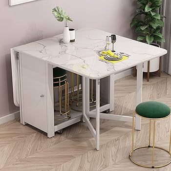 特価❕北欧風❤️大理石調✨️省スペース❕折りたたみ式 ダイニング テーブル 収納 Amazon.co.jp: 折りたたみテーブル 移動可能 省スペース