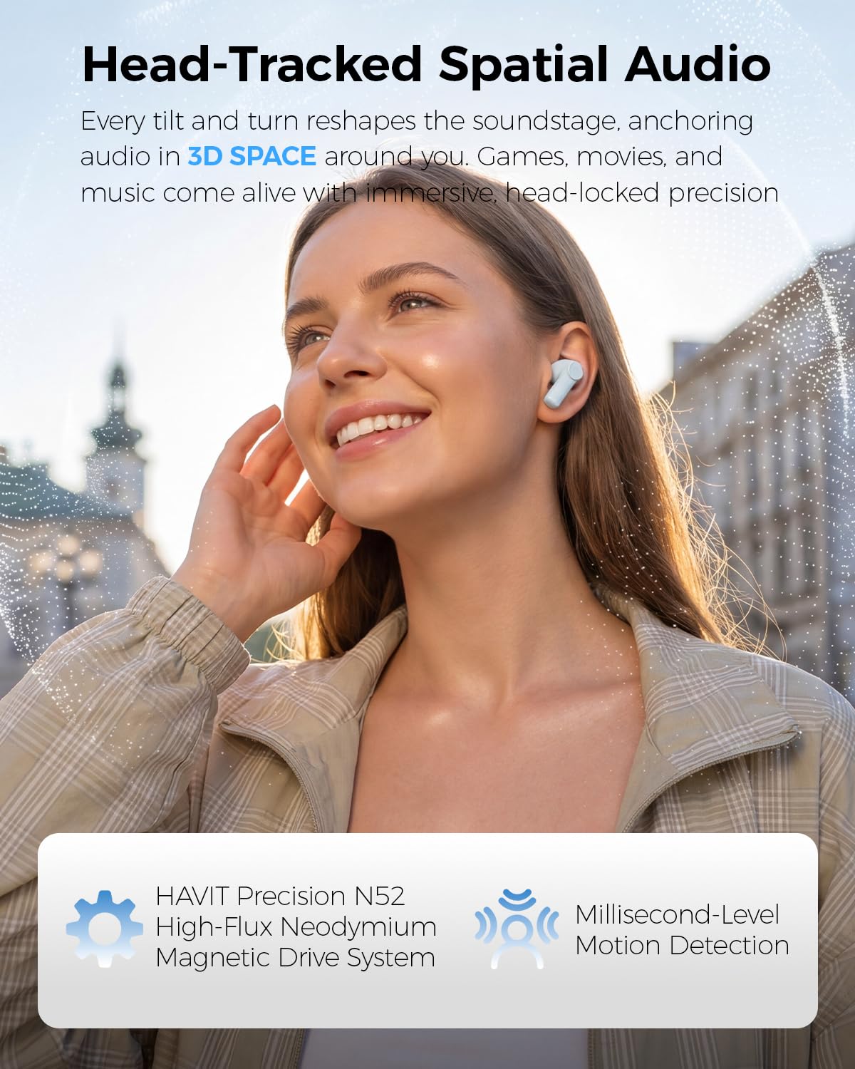 havit TW889 Écouteurs Bluetooth sans fil Bleu
