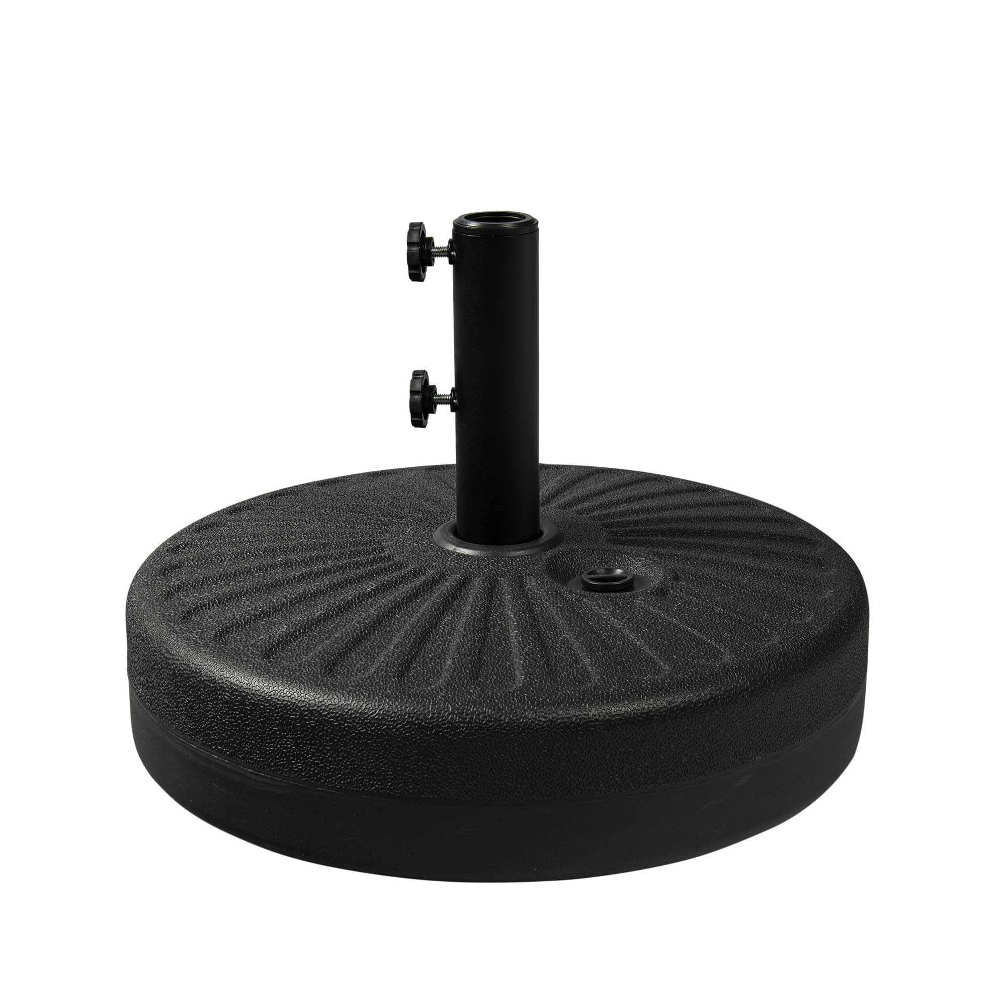 WERKA PRO Pied de Parasol Droit HDPE Mât Ø38-48 mm Ø51 x 34 cm Noir