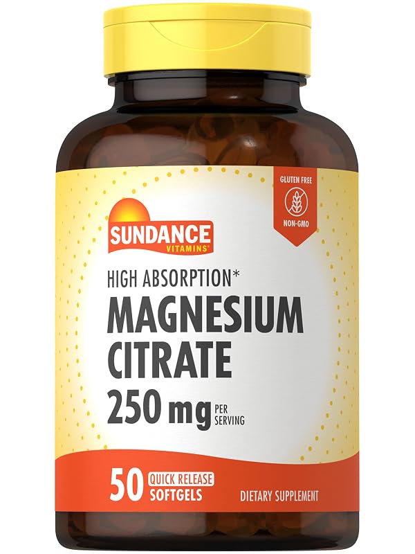 Sundance Suplemento Mineral de Magnésio Citrato 250 mg 50 cápsulas gelatinosas