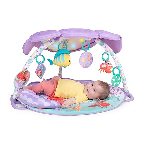 Miniatura 2 de Bright Starts Disney Baby La Sirenita Twinkle Trove - Juguete musical iluminado para bebé con almohada para el tiempo boca abajo, recién nacido +