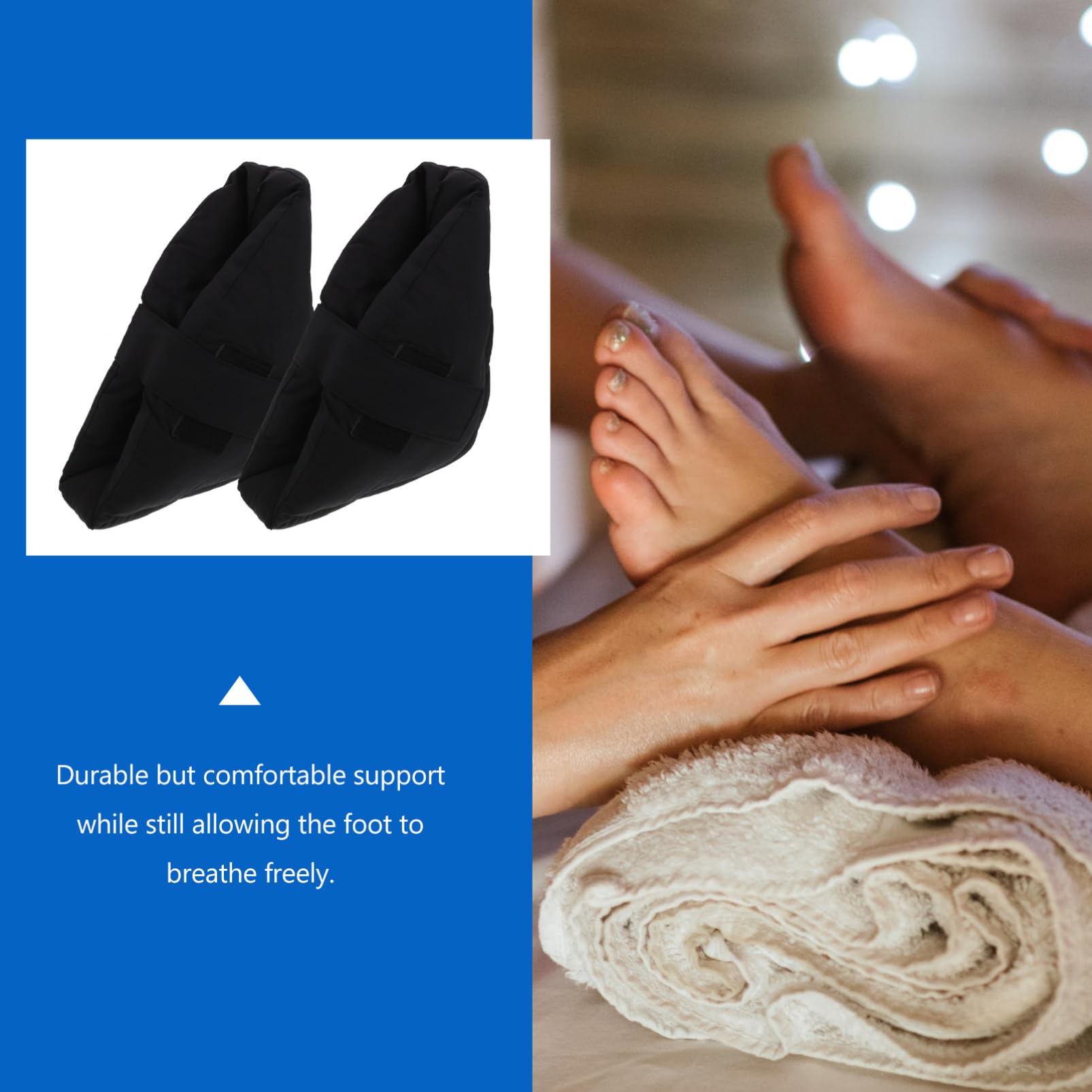 Cuscino Elastico Per Tallone Protezione Comoda Per Piedi Realizzato in Tc Materiale in Cellulosa e Supporto Resistente Ma Confortevole Cinghia Adesiva Regolabile Per Uso Domestico