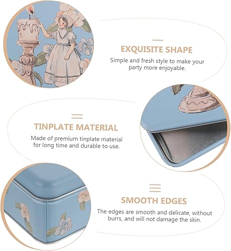 Miniatura 6 de Didiseaon Caja de galletas caja de lata linda lata de galletas hojalata latas de galletas latas de galletas de metal lata de caramelo de metal caja