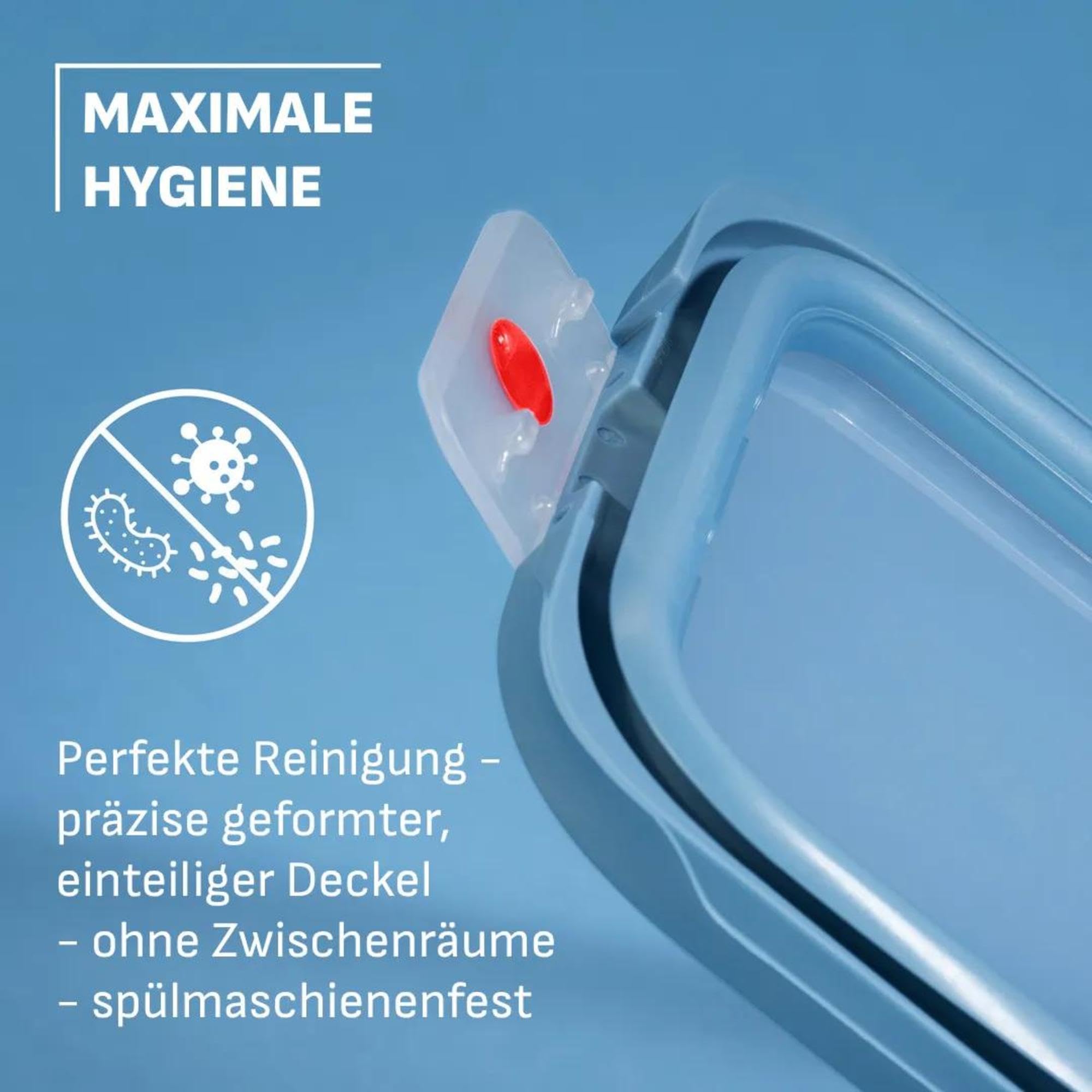 EMSA OneClick Glas Set 6-tlg. Lebensmittelaufbewahrungsboxen, Food storage
