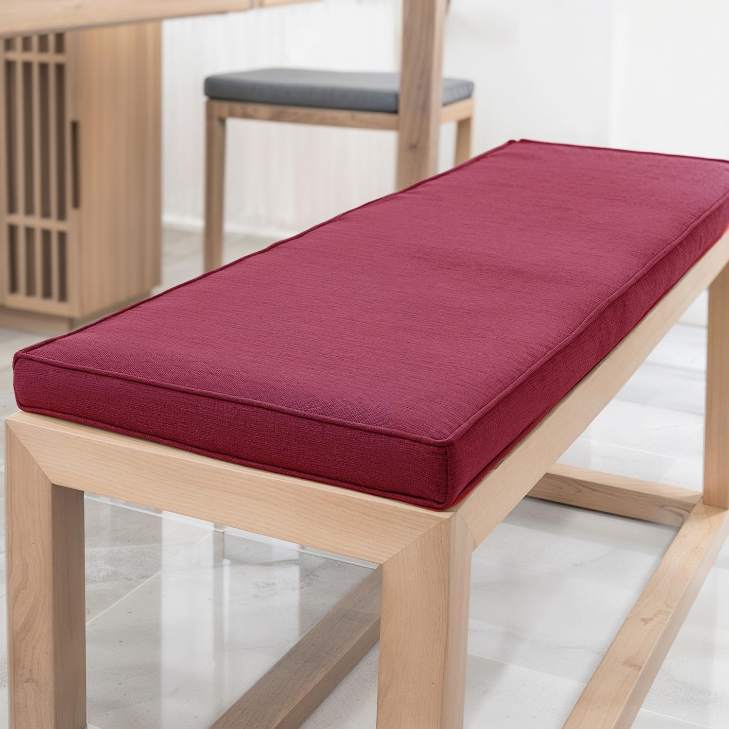 Banc de jardin et terrasses confortable avec le galette lavable Cush 110x40