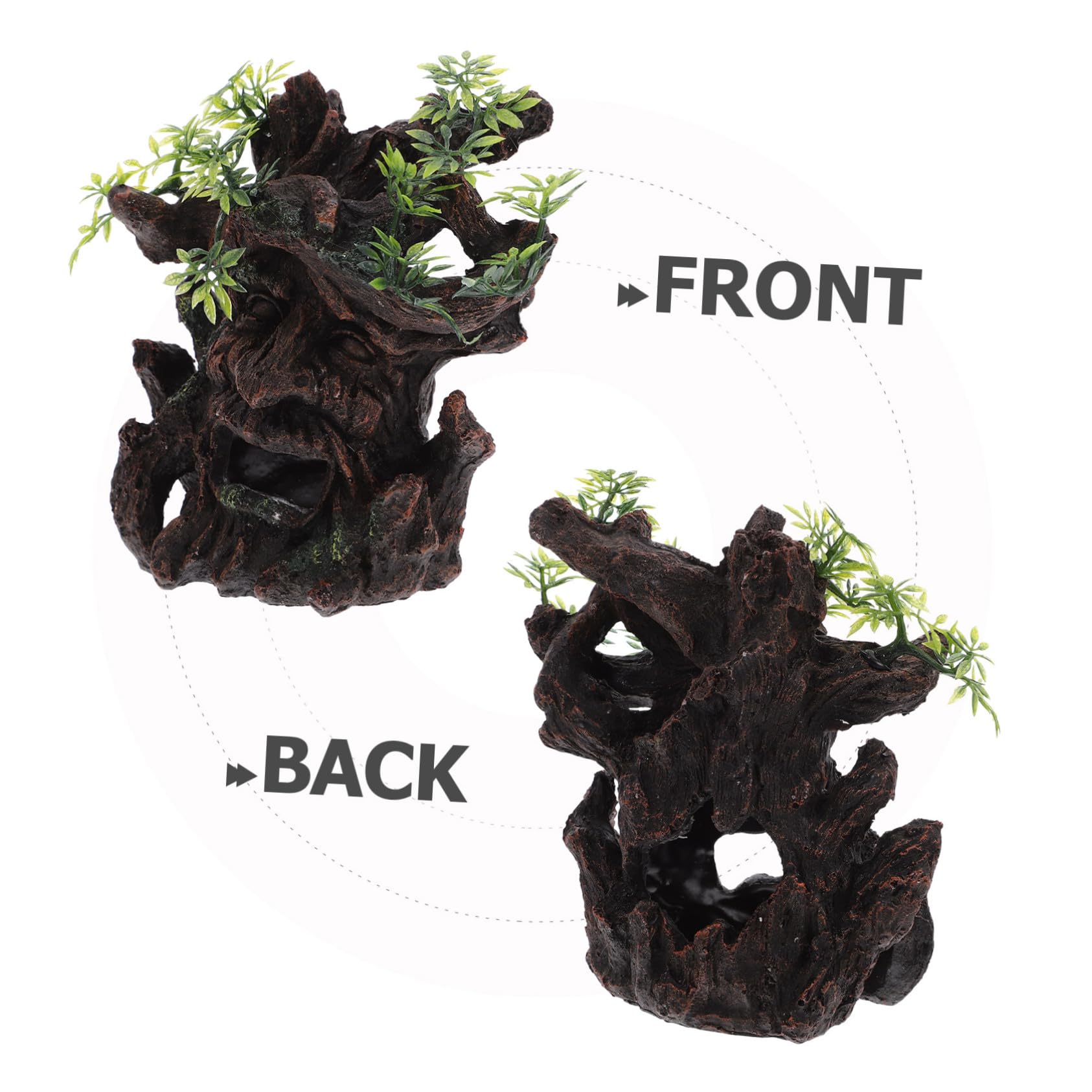 Toddmomy 2pezzi Per Gamberetti Decorazione Stump Per Nascondiglio Per e Rettili Accessorio Per Acquari e Terrari Design Realistico e