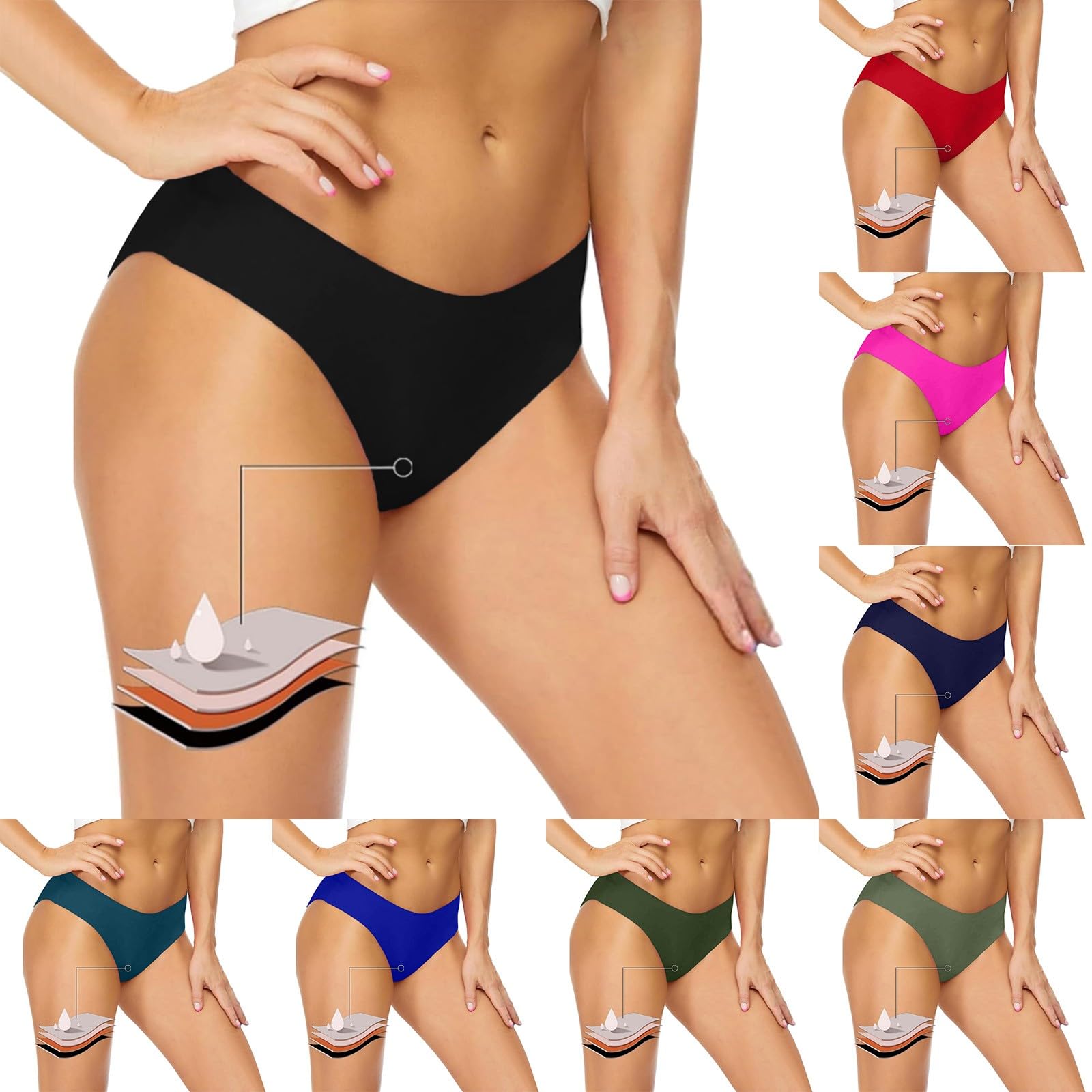 ZYPAINIY Bañador Menstrual Niña Bikini Menstrual Baño Traje De Baño Menstrual Mujer Bragas Mujer Cómodas Y Suaves Bikinis Menstruales V-Shape Braga Bikini Mujer Bikini Sexy Mujer Traje De Bikini