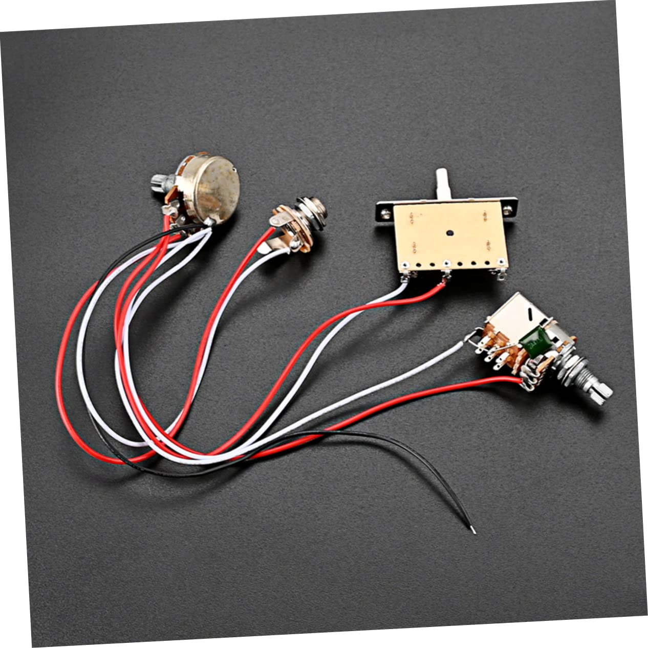 HEMOTON 4sätze Einstellbarer Potentiometer- Für Elektrische Gitarren Praktische Und Langlebige Ersatzteile Mit Schaltern Und Zufälligen Kabelfarben Gitarren-zubehör Für Musiker