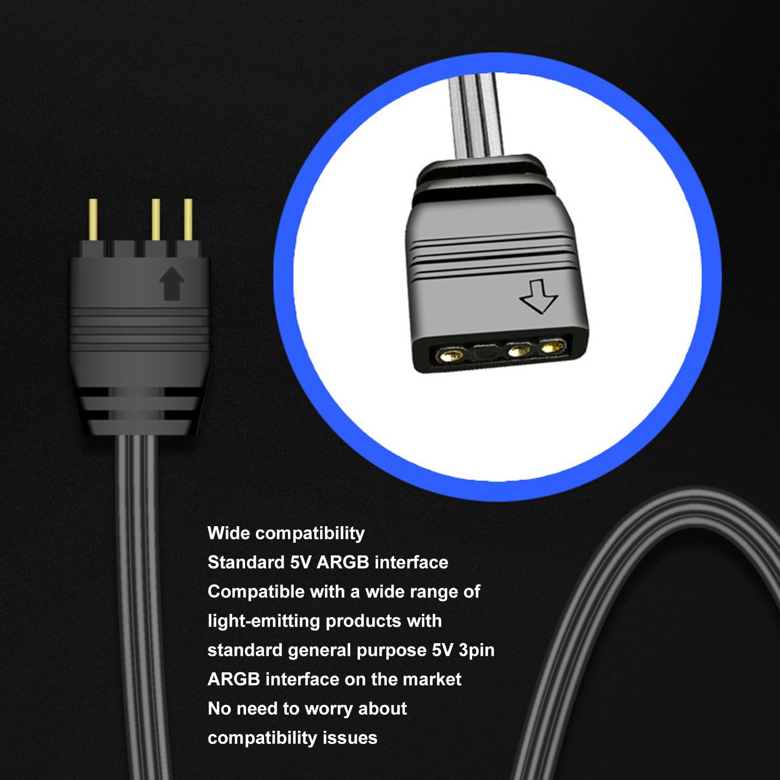 ARGB Controller, Multiple Lighting Modes, Manual Control, 5V 3Pin RGB Light Bar