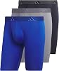 Ropa interior tipo bóxer largo de microfibra para hombre, paquete de 3 1