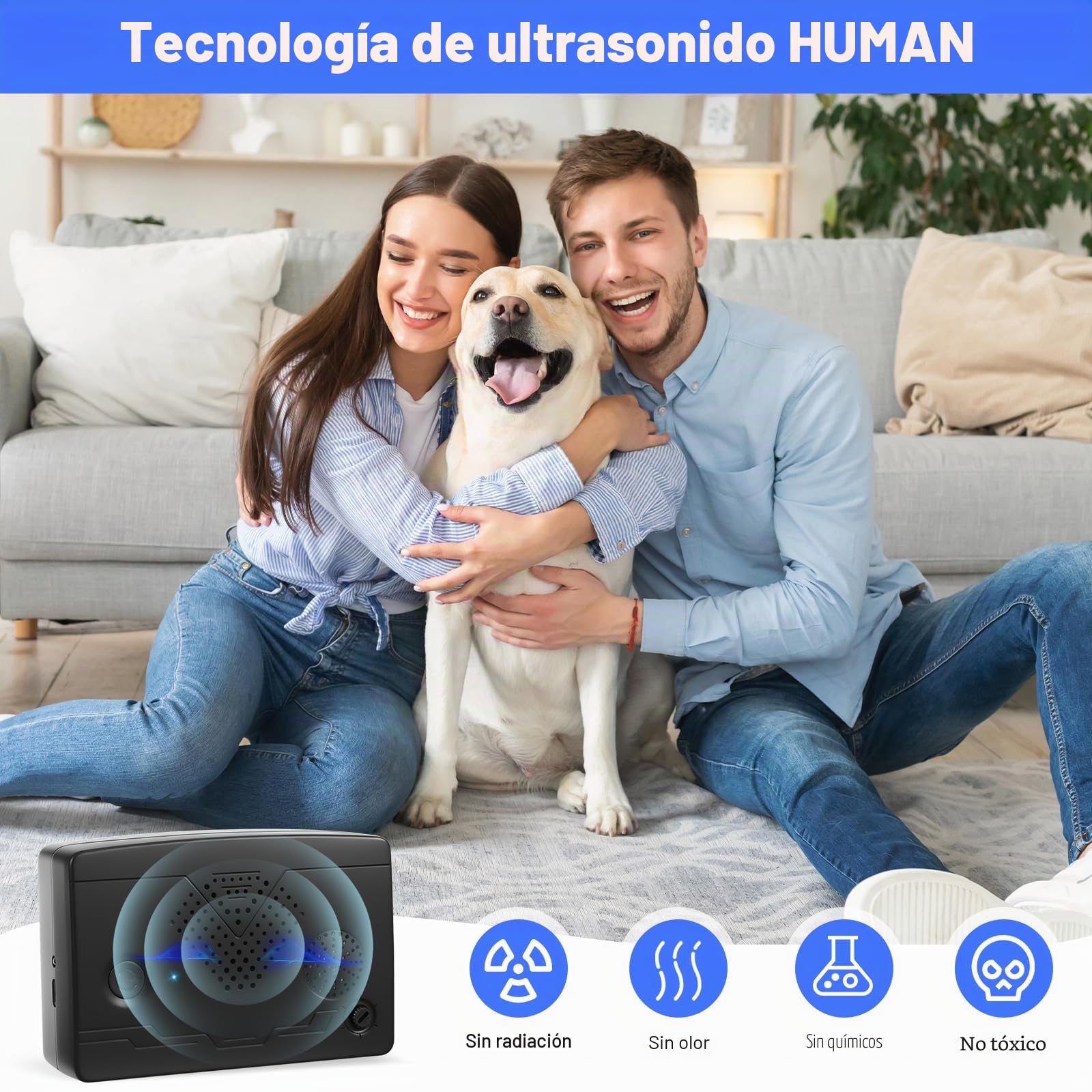 Paquete de 2 repelentes ultrasónicos de murciélagos para exteriores, para ático, dispositivos disuasorios de murciélagos para deshacerse de los murciélagos, repelente ultrasónico para interiores para