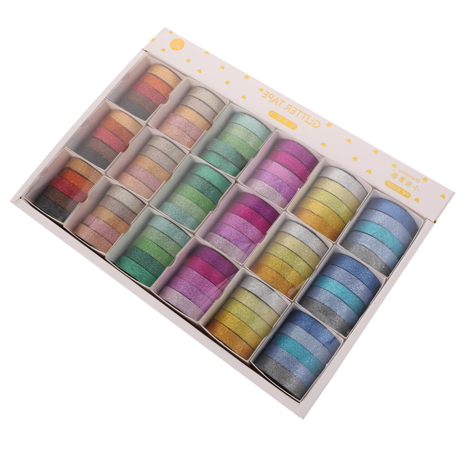 HOMSFOU Nastro Washi Glitterato 90 Pezzi in Carta Washi per DIY
