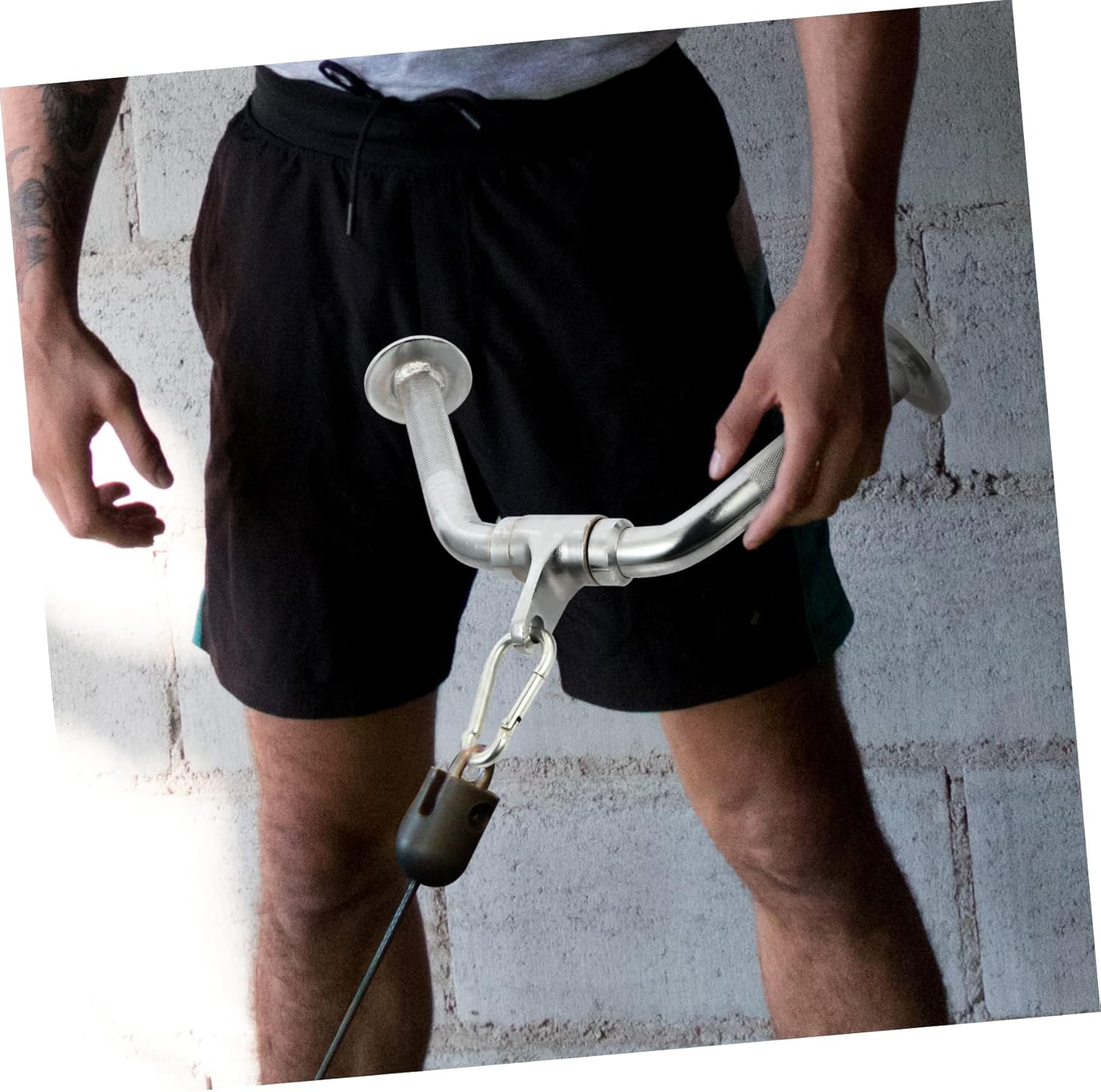 Strength Training Cable Pull Bar Durable Steel Tension Rod for Home Gym Portable Triceps Exercise Handle Easy to Install and Use for Muscle Building and Resistance Training