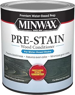 Minwax 618514444 Water-Based Pre- Stain Wood Conditioner, 1 Quart, Clear